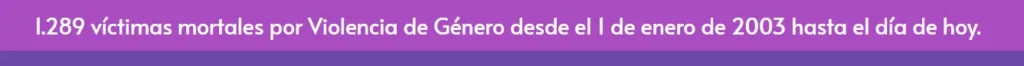 Contador de mujeres asesinadas por violencia de genero desde 2003 para concienciar